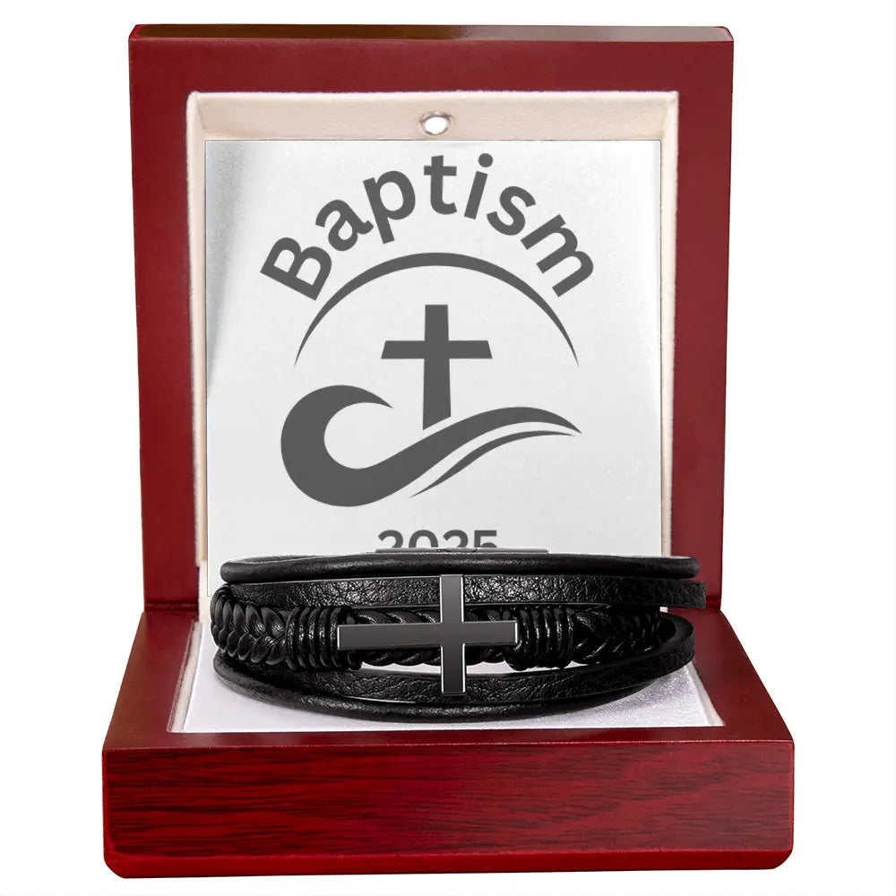 Luxury Box with LED Baptism 2025 Men's Bracelet