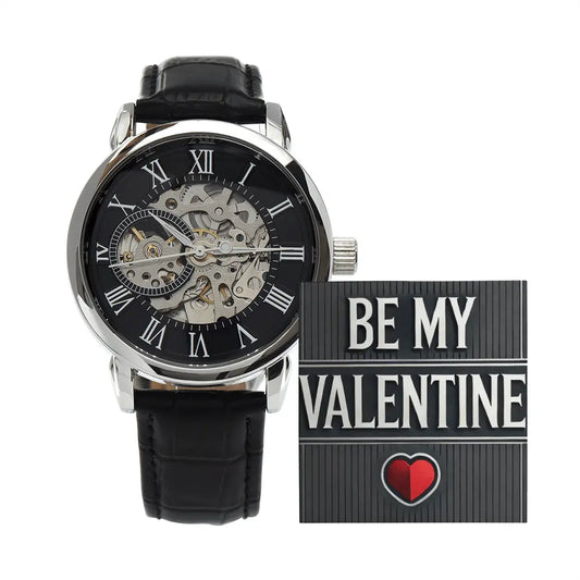 Be My Valentine Men's Openwork Watch