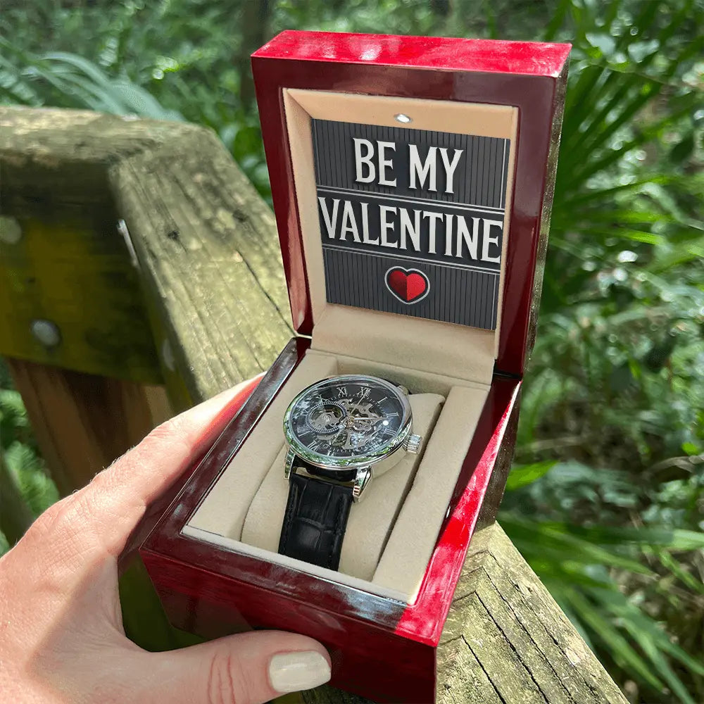 Be My Valentine Men's Openwork Watch