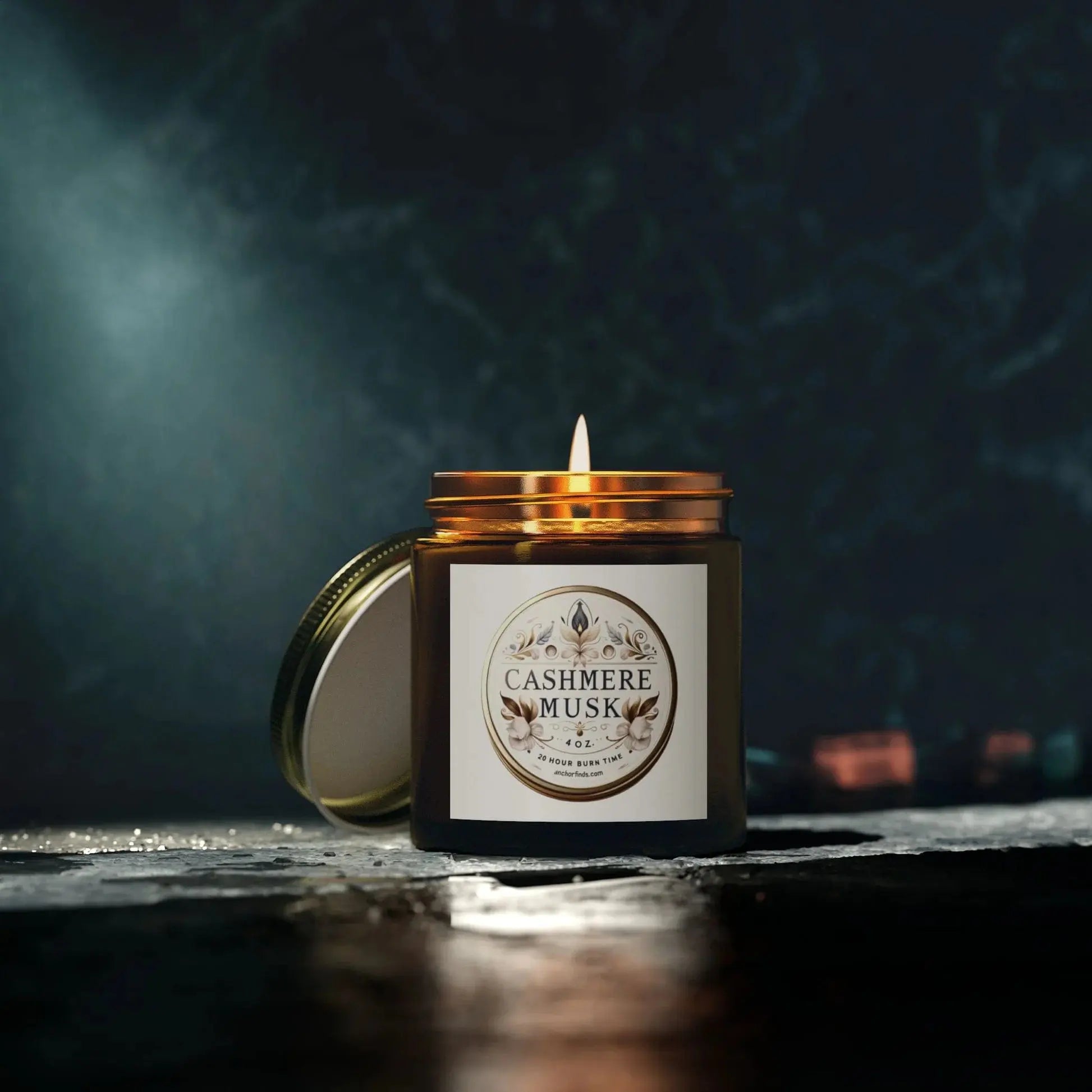4oz Cashmere Musk Scented Candle - Hand-Poured Coconut Apricot Wax