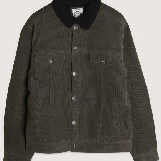 Casual Corduroy Lined Trucker Jacket