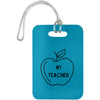#1 Teacher / Turquoise Educational Rockstar Luggage Bag Tags