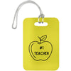 #1 Teacher / Yellow Educational Rockstar Luggage Bag Tags