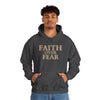 Dark Heather / S Faith Over Fear Unisex Heavy Blend™ Hooded Sweatshirt