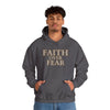 Charcoal / S Faith Over Fear Unisex Heavy Blend™ Hooded Sweatshirt