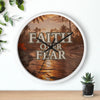 White / Black / 10" Faith Over Fear Wall Clock