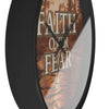 Faith Over Fear Wall Clock