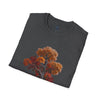 Dark Heather / S Fall Floral Unisex Softstyle T-Shirt: Ultimate Comfort and Style