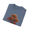 Heather Indigo / S Fall Floral Unisex Softstyle T-Shirt: Ultimate Comfort and Style