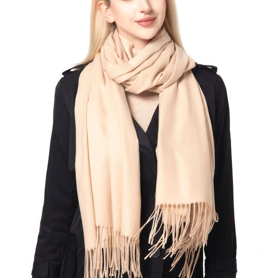 Beige Fashion Basic Blanket Scarf
