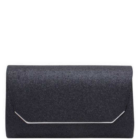 Black Fashion Texture Evening Crossbody Clutch Bag