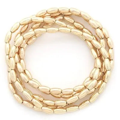 Beaded Bracelet in Gold & Rhodium