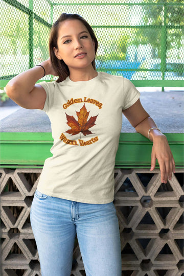 Golden Leaves, Warm Hearts Women's Favorite Tee