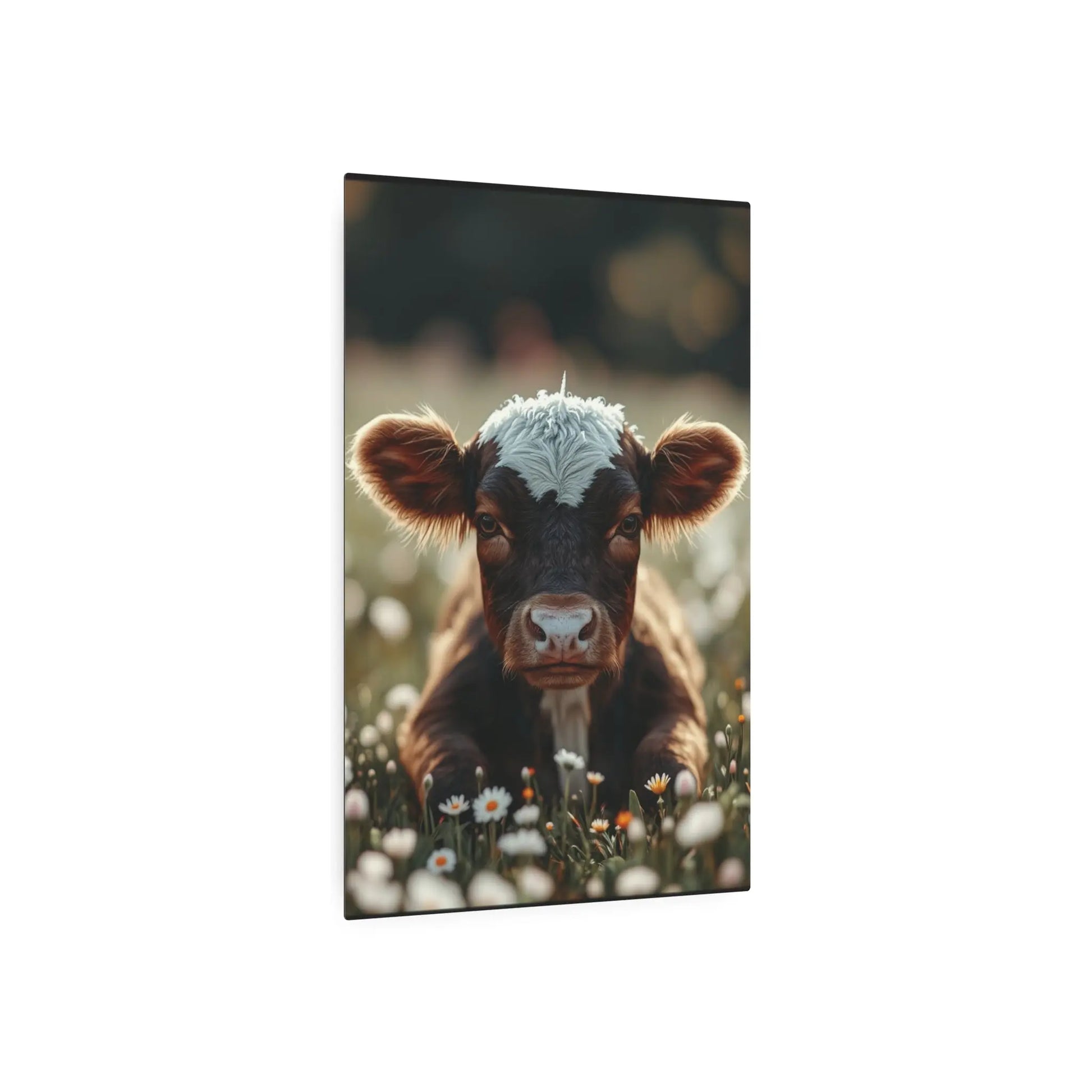 Highland Calf on Metal Art Sign Printify