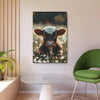 Highland Calf on Metal Art Sign Printify
