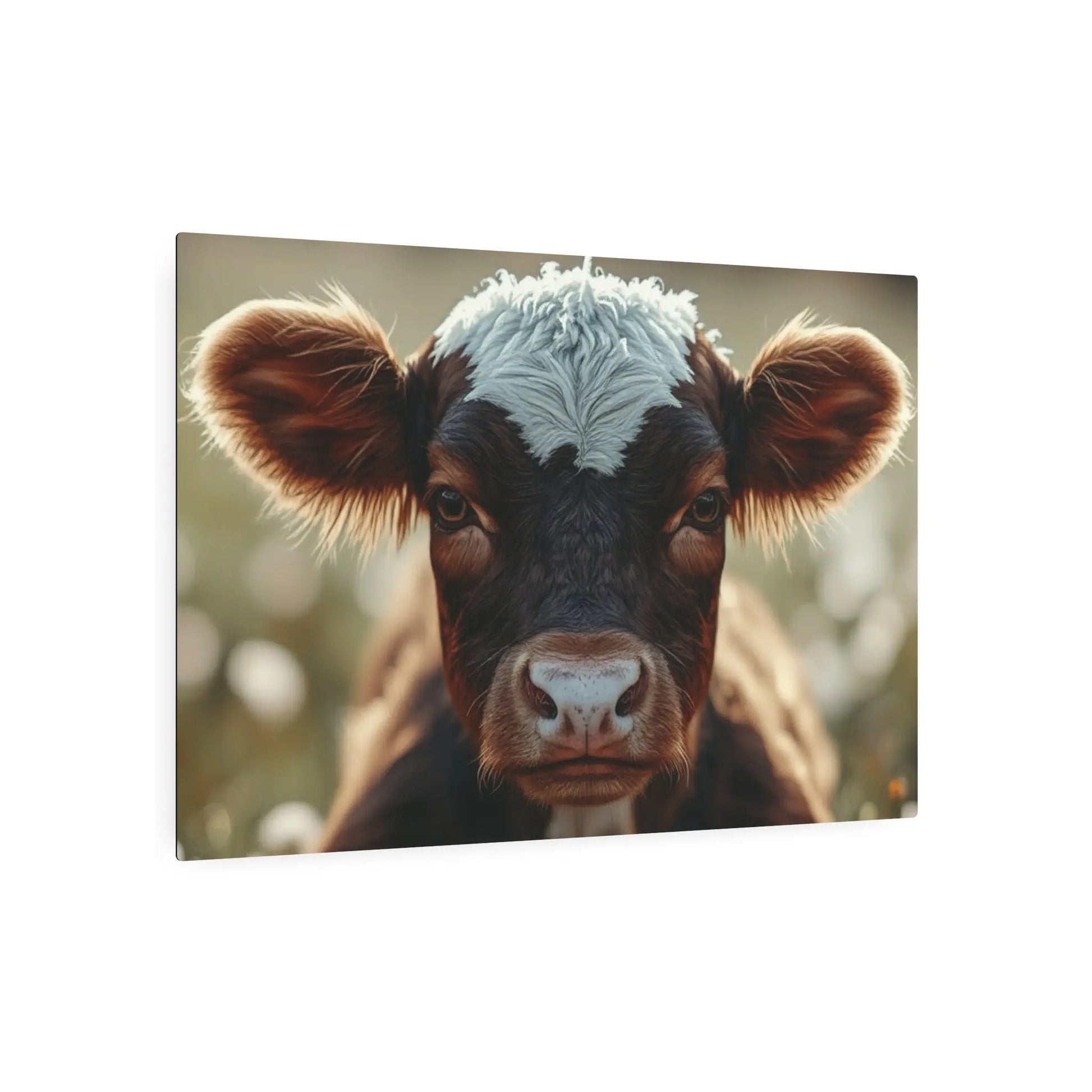 Highland Calf on Metal Art Sign Printify