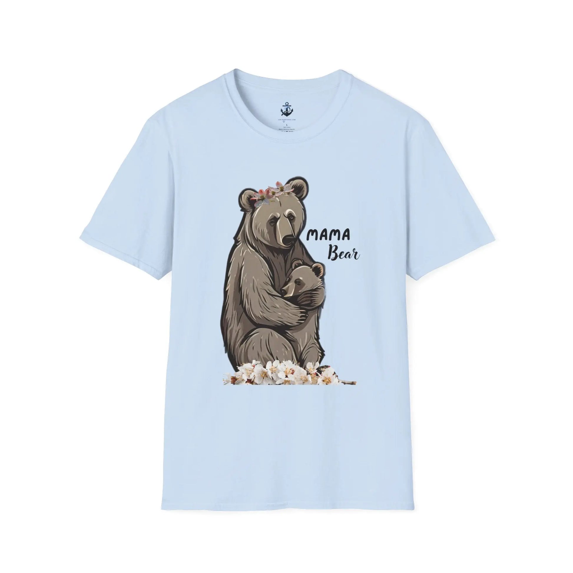 Light Blue / S Mama Bear Unisex Softstyle T-Shirt: Comfort and Style for Every Occasion