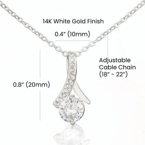 My Beloved Ribbon Pendant Necklace: A Gift of Timeless Elegance