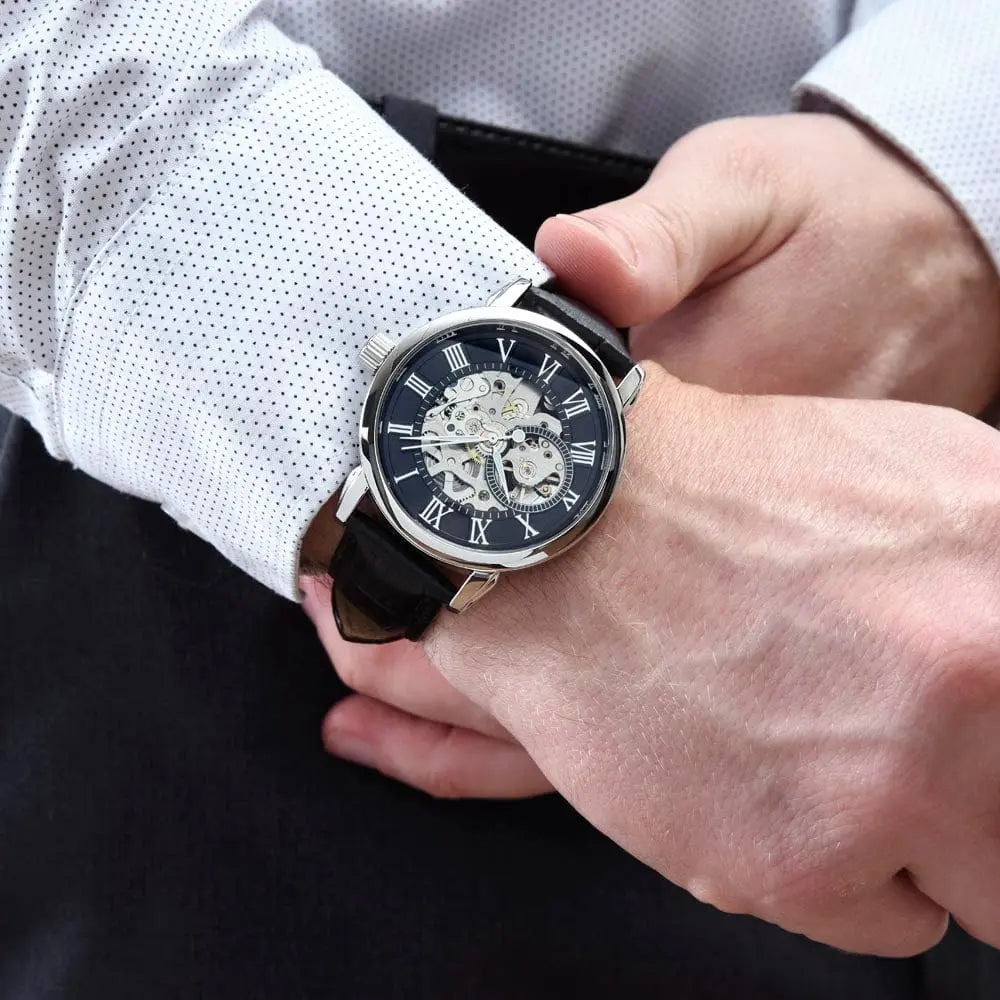 My Heart Is Yours Men's Openwork Watch