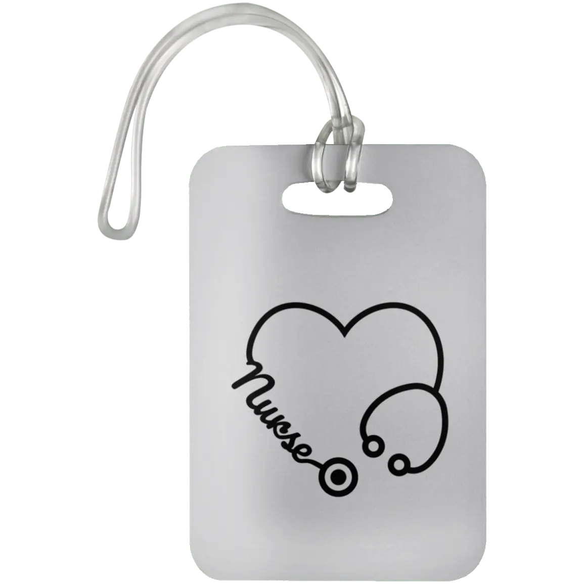 White Nurse Heart Luggage Bag Tag