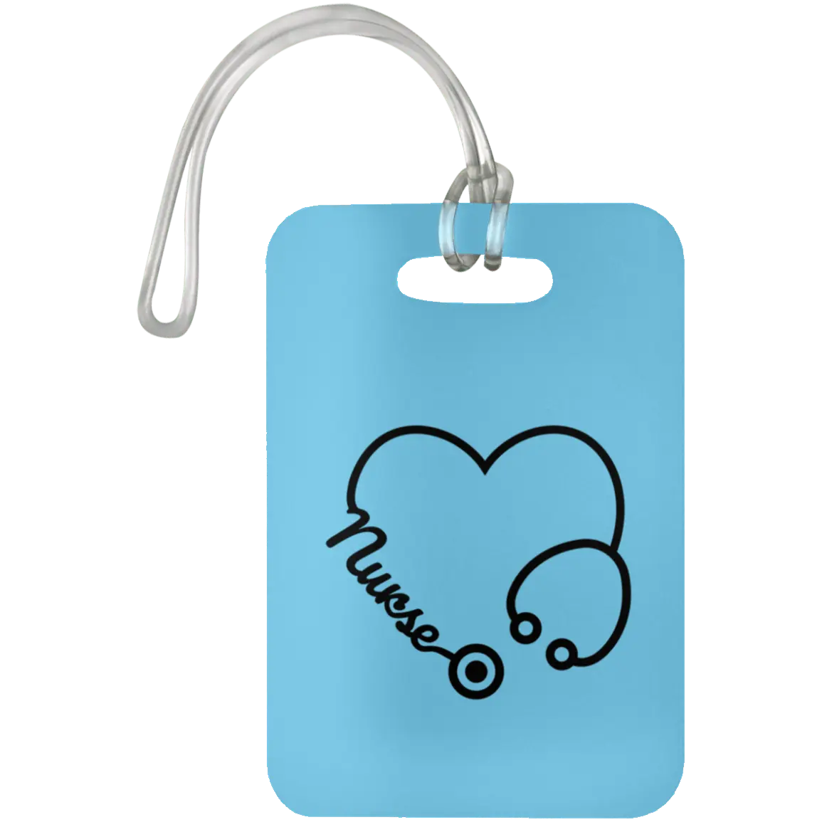 Columbia Blue Nurse Heart Luggage Bag Tag
