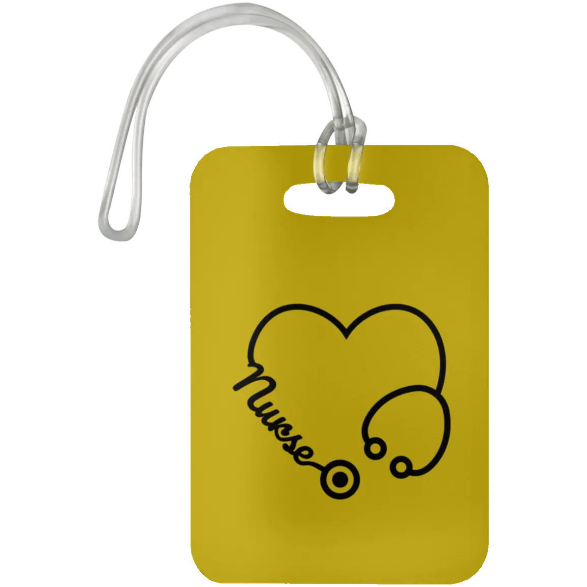 Old Gold Nurse Heart Luggage Bag Tag