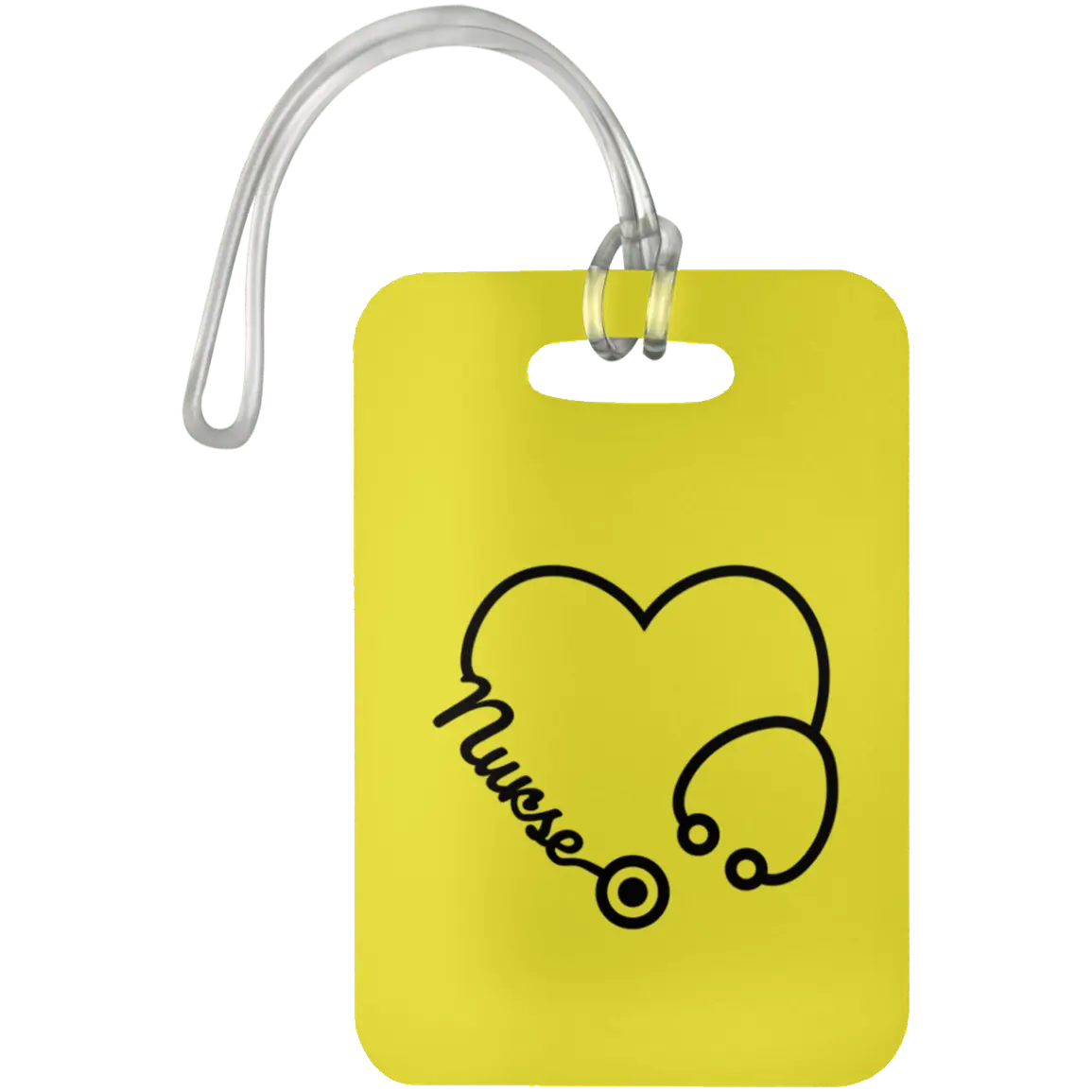 Yellow Nurse Heart Luggage Bag Tag