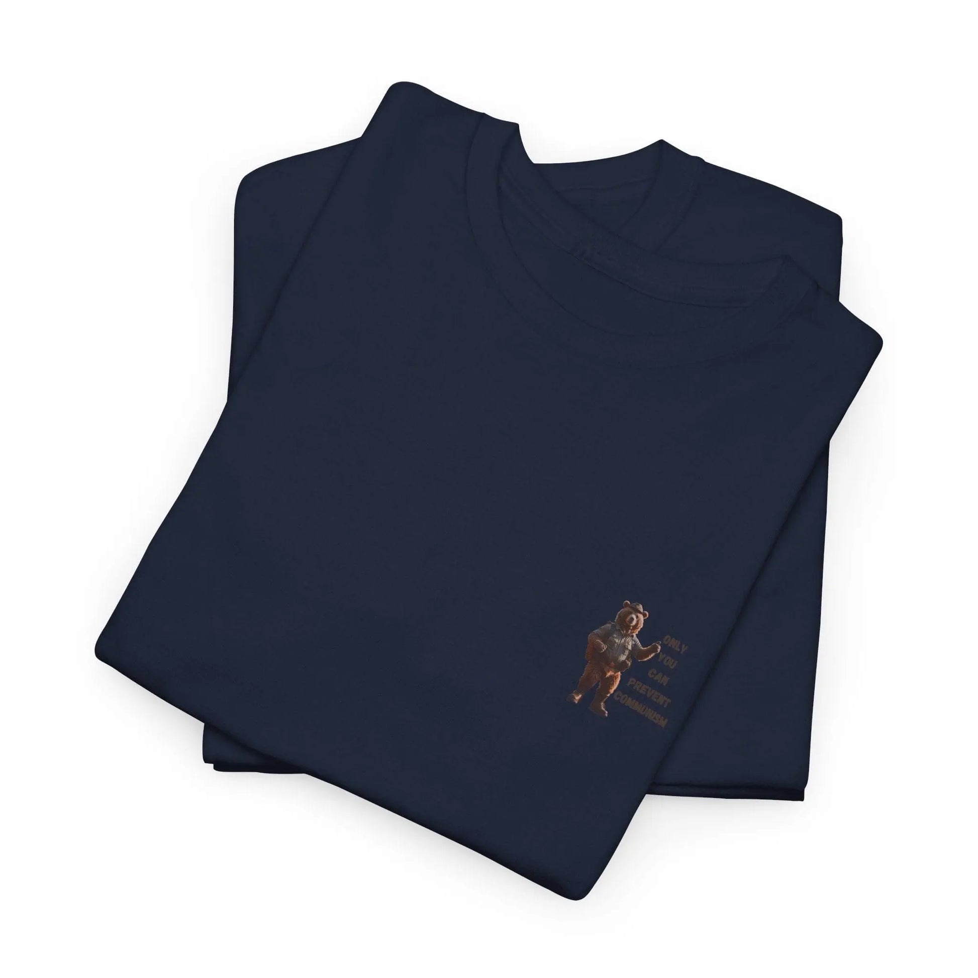 Navy / S Only You Can Prevent Communism Unisex Heavy Cotton Tee: Classic Comfort with a Message