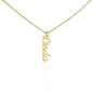 18k Yellow Gold Finish / Standard Box Personalized Vertical Name Necklace