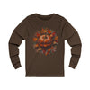 S / Heather Brown Pumpkin Foliage Unisex Jersey Long Sleeve Tee