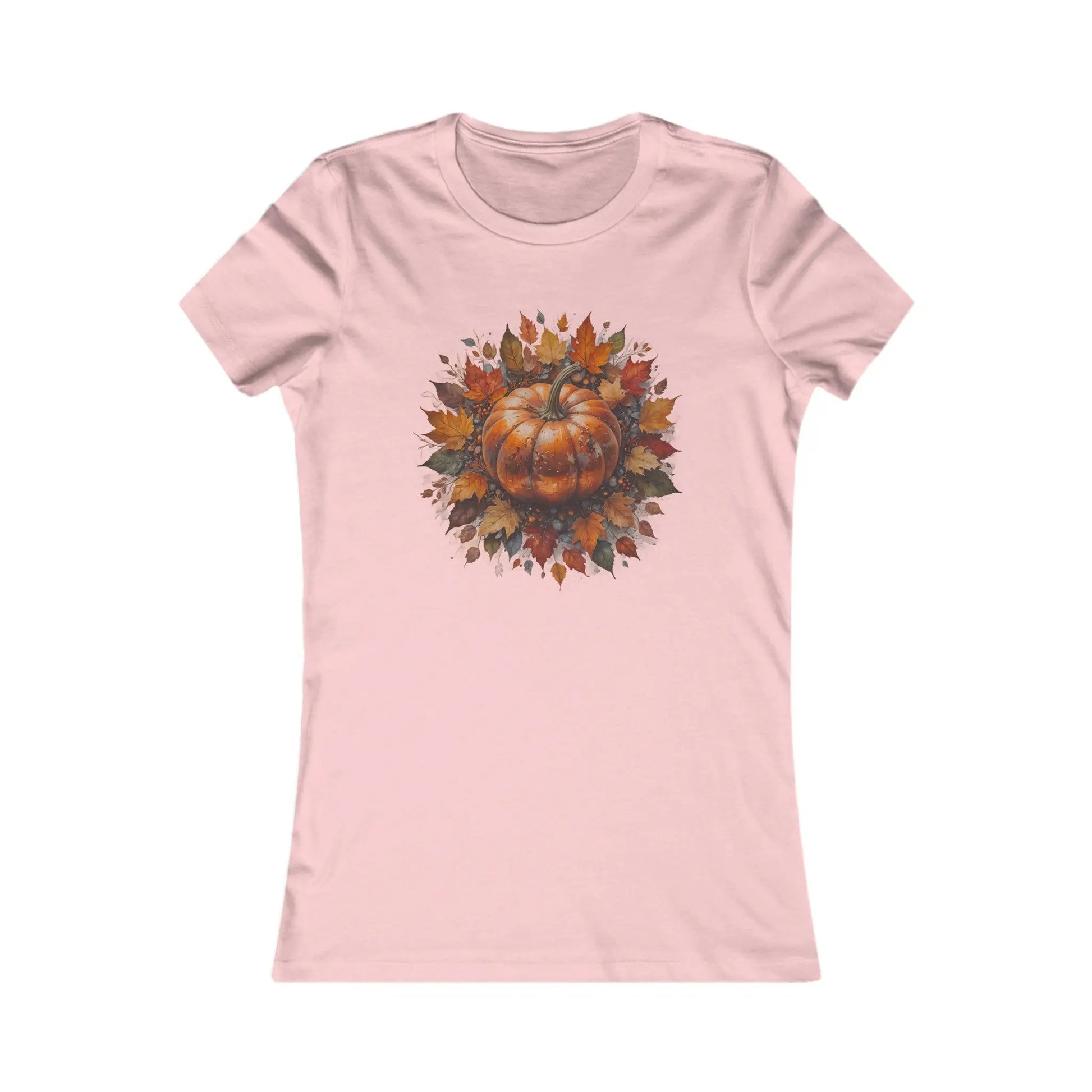 Pink / S Pumpkin Foliage Women's Favorite Tee