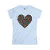 Light Blue / S Pumpkin Heart Women's Softstyle Tee