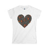 White / S Pumpkin Heart Women's Softstyle Tee