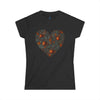 Black / S Pumpkin Heart Women's Softstyle Tee