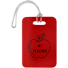 #1 Teacher / Red #1 Teacher Luggage Bag Tags