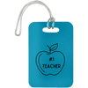 #1 Teacher / Turquoise #1 Teacher Luggage Bag Tags