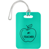 #1 Teacher / Teal #1 Teacher Luggage Bag Tags