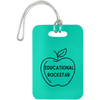 Educational Rockstar / Teal #1 Teacher Luggage Bag Tags