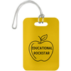 Educational Rockstar / Athletic Gold #1 Teacher Luggage Bag Tags