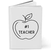 White #1 Teacher Hardcover Journal Matte