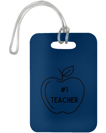 #1 Teacher / Royal #1 Teacher Luggage Bag Tags