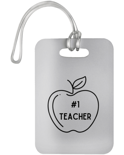 #1 Teacher / White #1 Teacher Luggage Bag Tags