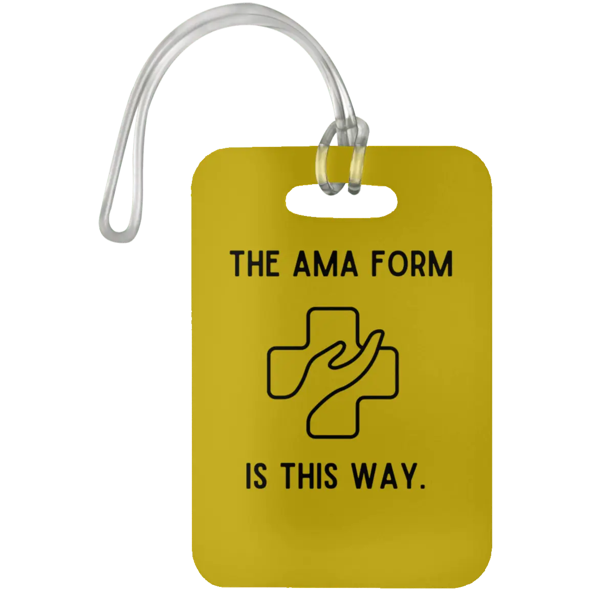 Old Gold The AMA Form Is This Way Luggage Bag Tag