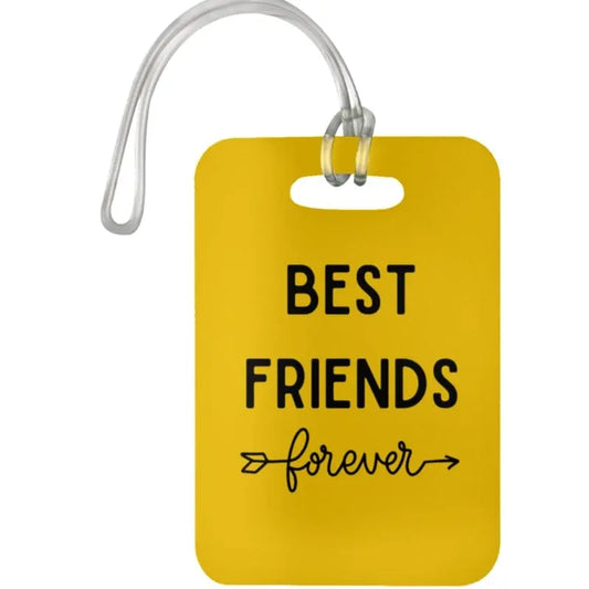 Athletic Gold Best Friends Forever Luggage Bag Tag
