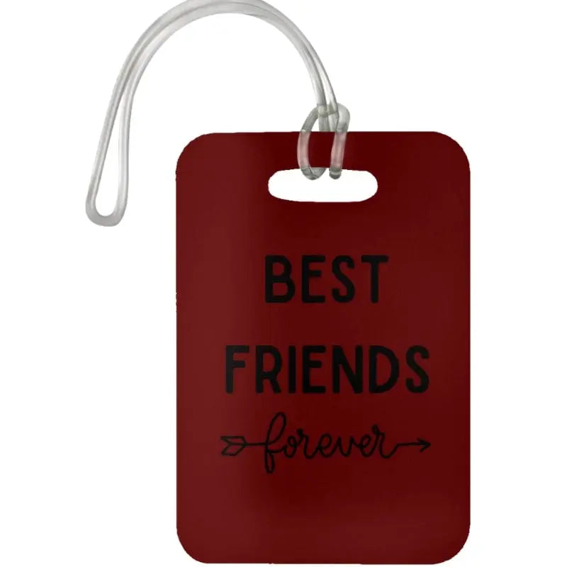 Maroon Best Friends Forever Luggage Bag Tag