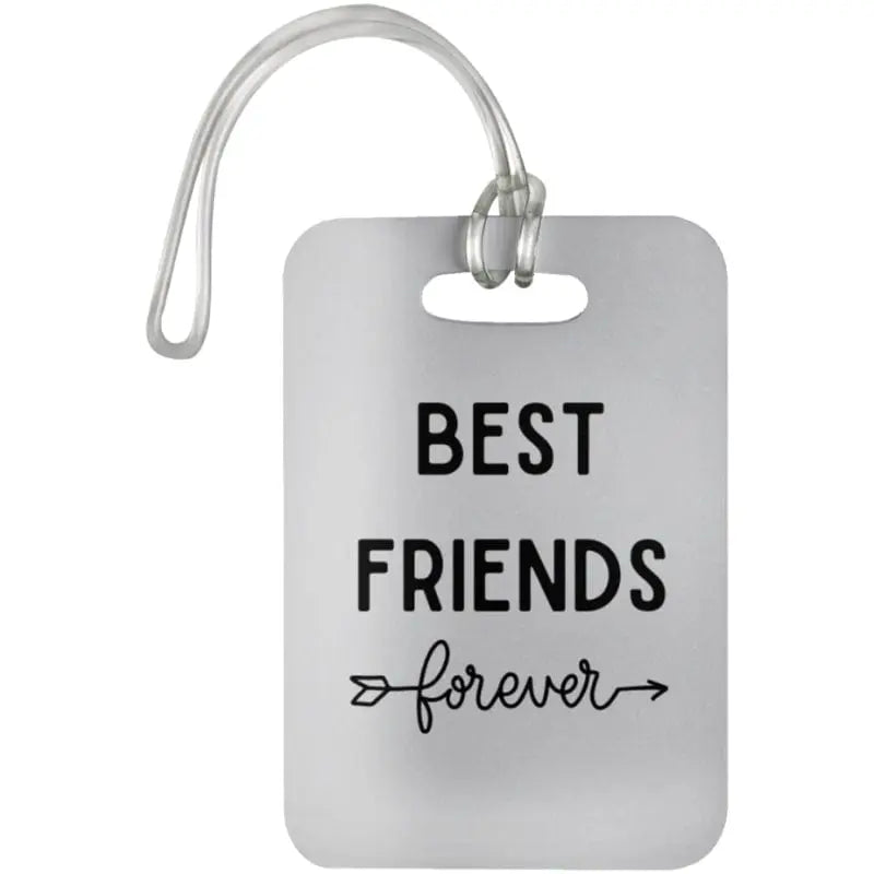 White Best Friends Forever Luggage Bag Tag
