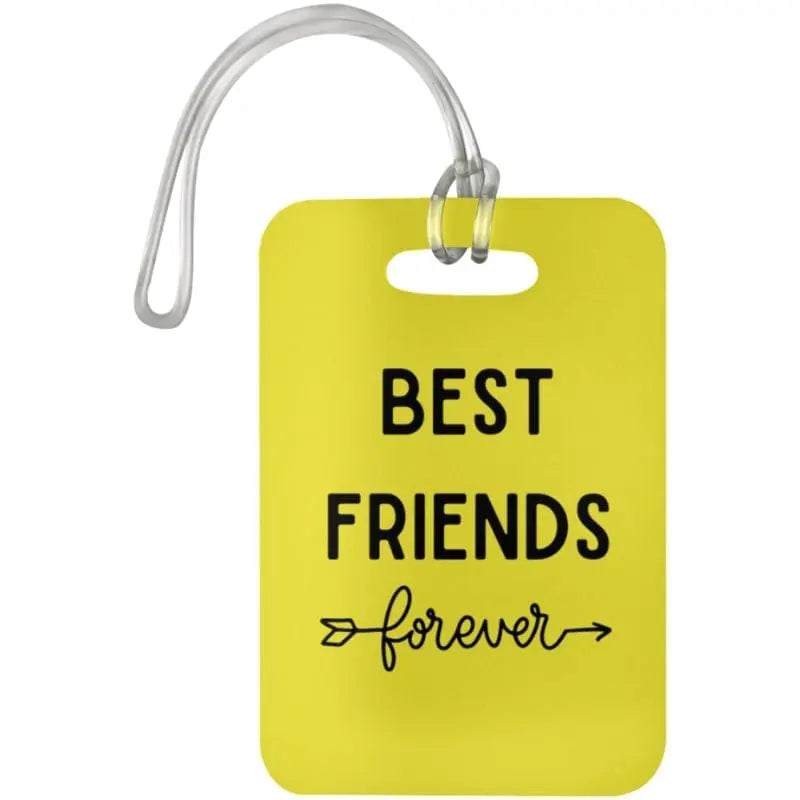 Yellow Best Friends Forever Luggage Bag Tag