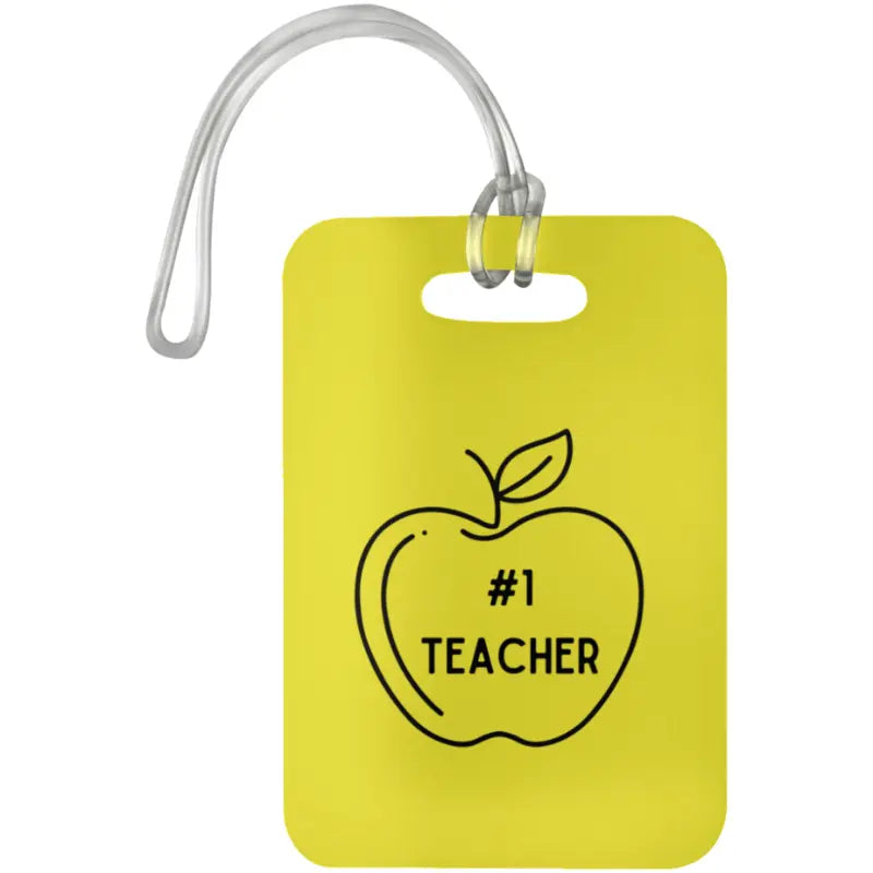 #1 Teacher / Yellow Educational Rockstar Luggage Bag Tags