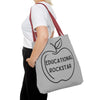 18" × 18'' / Red Educational Rockstar Tote Bag - Perfect for Teachers and Students