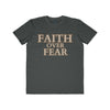 Heather Dark Grey / S Faith Over Fear Men's Lightweight Fashion Tee